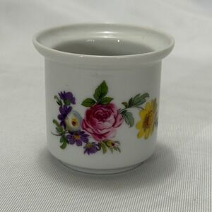Kaiser Germany Porcelain Floral Toothpick Holder Planter Cottagecore Shabby Chic